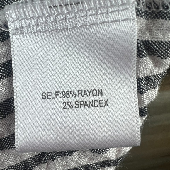 Jane + Delancey Womens Shirt Cap Sleeve Button Up Striped Seersucker Size 2X - Picture 7 of 7